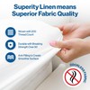 Superity Linen - Sábana bajera ajustable individual XL, suave y