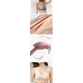 BIMEI Seamless Mastectomy Bra for Women Breast Prosthesis with Pockets Sleep Bras Soft Daily Bras with Removable Pads (Skin, M)