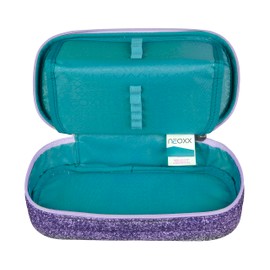 neoxx - Jump Pencil Case - Recycled PET Bottles, Main Compartment with Zip, 10 Pen Loops, Viewing Window - School Supplies for Children