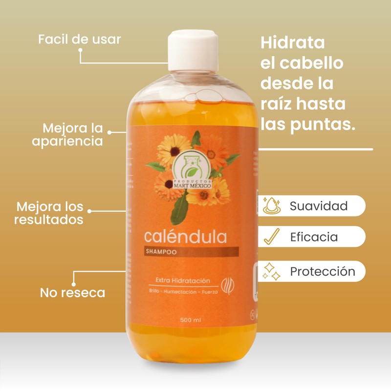 Shampoo De Caléndula Brillo E Hidratación Productos Mart Mexico 500