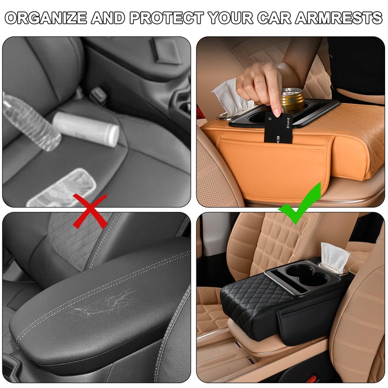 Multifunctional Car Armrest Cushion - 2-in-1 Auto Armrest Cushion, Storage