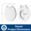 Mayfair Athens Toilet Seat, Easy Clean Hinges and Durable Wood