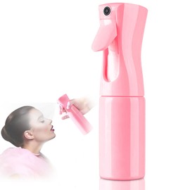 Leaflai Ultra Fine Mist Spray Bottle - Continuous Hair Water Spray Bottle - Mist bottle sprayer for Hair, Home Cleaning, Salons, Planting, Body Care & More (Pink)