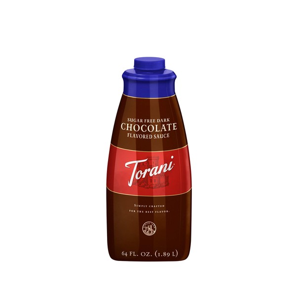 Torani Sugar Free Dark Chocolate Puremade Sauce, 64 Ounce