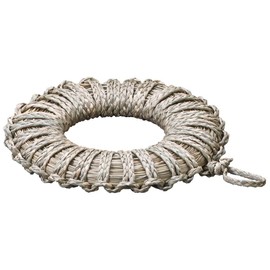 Yamashita Kogei 424249 Trivet, Natural, Diameter 7.9 x Height 0.8 inches (20 x 2 cm), Made in Japan, Nanashima Round Ring, Trivet, Large