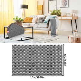 Multipurpose Rug Anti Slip Underlay, 100x150cm PVC Anti Slip Rug Pads Non Slip Mat, Cuttable Carpet Grip Mat Kitchen Drawer Shelf Liner Bathroom Waterproof Floor Mat for Home Office Cars (Black)