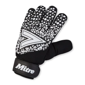 Mitre Magnetite Goalkeeper Gloves | Be Football Match Ready | Extra Comfort, Black/White, Size 8