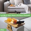 Wooden Sofa Arm Tray, Large Size 15x9.8 Couch Armrest Tray,