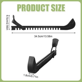 PEUTIER Protector Cuchillas Patines de Hielo, Zapatos de Hockey Protector de Patines de Hielo y Hebillas Ajustables Skate Blade Cover para Patines Artísticos de Hockey sobre Patinaje sobre Hielo