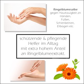 Organic Marigold Ointment I CristinenMoor Marigold Ointment, Natural Cosmetics, Certified Intensive for Dry, Inflamed Skin