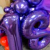 Number 30 Purple Balloons, 40 Inch Self Inflating Large Foil