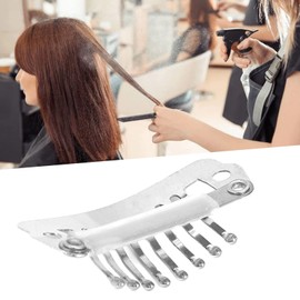 Clips de Peluca con Peine a Presión de 8 Dientes, Juego de Clips de Extensión de Cabello de 50 Piezas, Accesorios de Clips de Bricolaje de Acero Inoxidable 1.1in(beige)