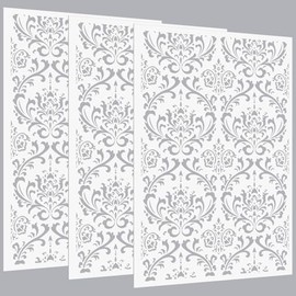 Colingmill 3 Pcs Forest Wall Stencils for Painting 36" x 23" Large Wall Stencil Reusable Fern Boho Wallpaper for Kitchen, Room, Furniture Floors Home Decor(Classic Style)