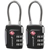 Fosmon (Set of 2) TSA Lock, Wire Type, Padlock, Key,