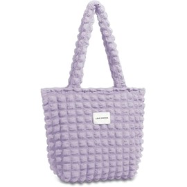 Petit-Germe Popcorn Bag, Tote Bag, Waffle Bag, 06.purple
