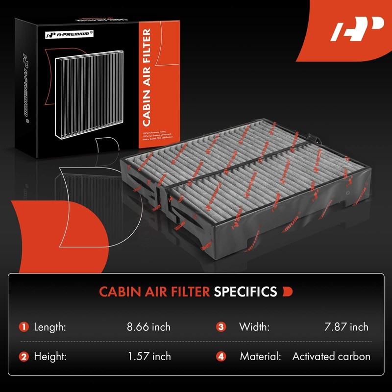A-Premium - Filtro de aire de cabina con carbón activado
