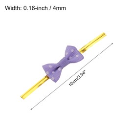 MECCANIXITY 100Pcs Foil Twist Ties 3.1" Bread Ties Metallic Plastic Closure Tie for Tying Bread, Candy, Cookies, Gift Bags Arts Crafts Ties Light Purple