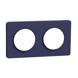 Schneider Electric S550804 Odace Touch Cobalt Plate with 2 Holes Horizon or Green Spacing 71 mm