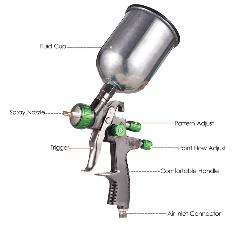 LVLP Feed Air Spray Gun Mini Paint Spraying Gun Kit
