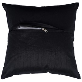 GULAAL ART Black & White Indian Brocade Soft Silky Satin Cushion Covers. Square Throw Decorative Pillowcases for Couch Sofa Home Decor Ethnic Pillow Covers 18X18