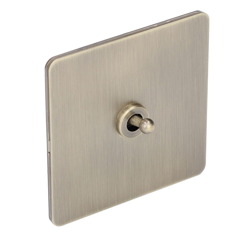 AC250V Single Pole Toggle Switch Antique Bronze Texture Stainless Steel