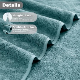 Smuge 18-Piece Bath Towel Set, Include 6 Bath Towel Sheets, 6 Hand Towels and 6 Washcloths - Highly Absorbent Quick Dry 100% Microfiber,Ultra Soft Bathroom Towel Set (Turquoise)