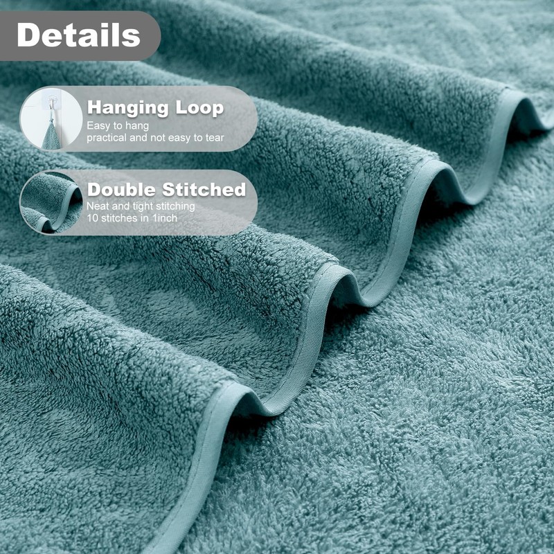 Smuge 18-Piece Bath Towel Set, Include 6 Bath Towel Sheets,