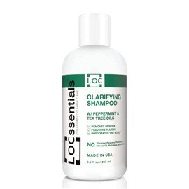 LOCssentials Clarifying Shampoo for Locs – Professional Loc Shampoo for Dreads, Twists, Braids, Interlocks, Microlocs, Dreadlocks, Faux Locs Crochet Hair – with Peppermint and Tea Tree Oils