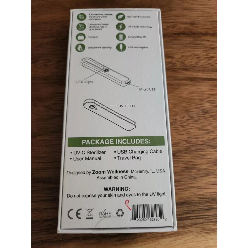 Zoom Wellness Portable UV-C Sterilizer