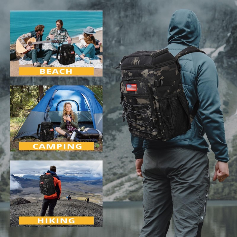Tactical Backpack Cooler, 25L Cooler Backpack Insulated Leak-Proof, Heavy Duty