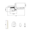 QWORK Toilet Seat Sturdy Hinge Replacement Parts, 2 Set Stainless