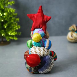 Desi Favors Indian Handmade Sustainable Christmas Tree Hanging Decorations, Holiday Recycled Fabric Ornaments, for Men & Women - 10 Inch (Pack of 1)