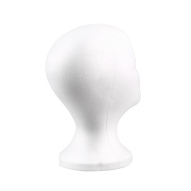 Gadgetking Female Styrofoam Mannequin Manikin Head Model Foam Wig Hair Glasses Display Sunglasses White Shop Art Craft Dummy Stand Polystyrene Decoration Decorating Poly Fake Canvas Short Small