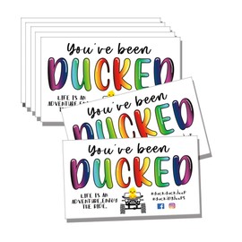Ducked Tags You've Been Ducked Duck Duck Tags Ducking Tags Duck Ducking Game Card Tags for Ducking 3 x 2" Card Size 50 Pack