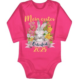 Shirtracer - Baby Bodysuit Long Sleeve Girl Boy - Easter Gifts Easter - My First Easter Festival 2025, 2 Fuchsia, 6-12 months