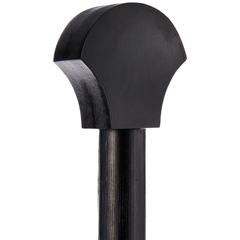 SZCO Supplies 17” Black Wooden Full-Sized Helmet/Headwear Display Stand with