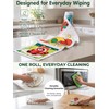 20pcs Animal Patterns Microfiber Cleaning Cloth Roll, Tear Away Washable