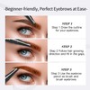 Eyebrow Pencil with 4 Fork Tips, Waterproof, Long-Lasting Eyebrow Pencil,