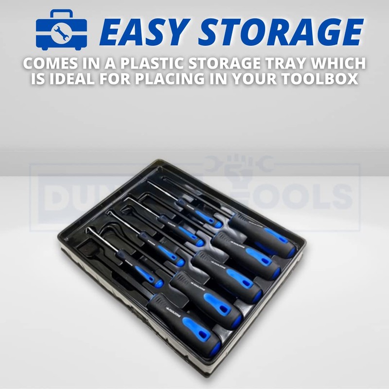 Dunnet Tools 9 Piece Pick and Hook Set Gasket Scraper