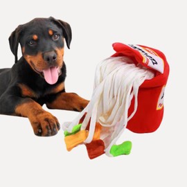 Treat Puzzle Ramen Dog Toy, Plush Noodle Squeaky Toy, Dog Puzzle, Durable Hide and Seek Puppy Toys for Small and Medium Dogs