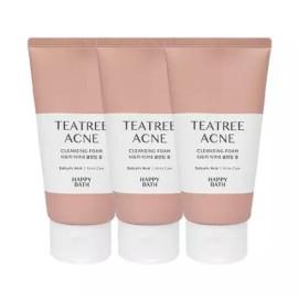 Happybath 해피바스 티트리아크네 클렌징폼 150g x3 Happy Bath Tea Tree Acne Cleansing Foam 150g x3 [Common]