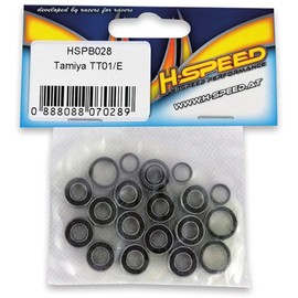 H-SPEED Ball Bearing Set for Tamiya TT-01/E 20 Pieces with Rubber Seal Oiled Rustproof