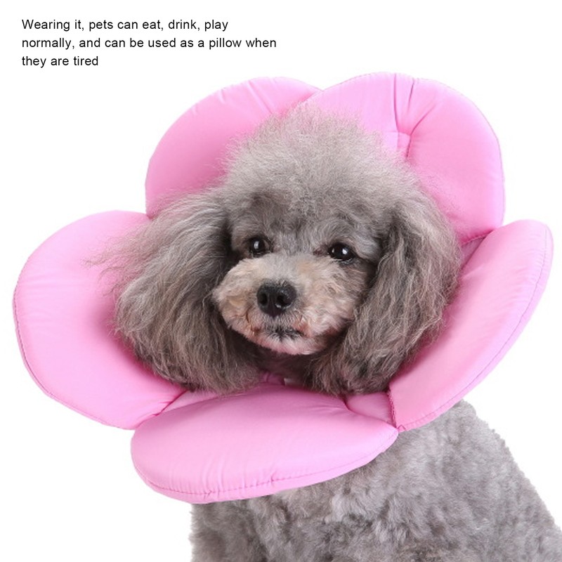 Flower Shape Dog Protective Collar Adjustable Pet Soft Wound Recovery