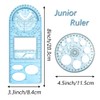 New Multifunctional Geometric Ruler Geometric Drawing Template Measuring Tool Plastic