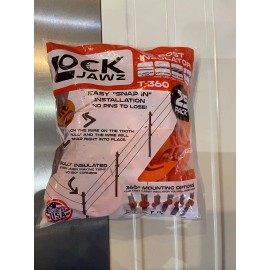 LockJawz Electric Fence T Post Insulators (25)pk  - Orange (T-360)