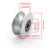 3in U Groove Wheel Stainless Steel Rolling Gate Wheels Slide