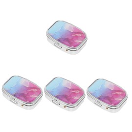 Ipetboom 4pcs Daily Case Leakproof Seal Portable Pill Box Travel Pill Organizer Grey Organized Small Containers