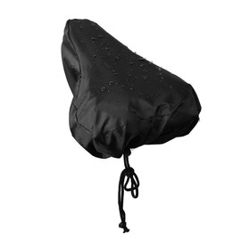 ZONADAH Bike Seat Cover 24x27cm Waterproof Bike Seat Cushion Protector Bicycle Seat Rain Cover with Drawstring for Rainproof and Dust Resistant Black