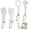 4 Pcs Stainless Steel Shopping Trolley Token Remover with Aluminium