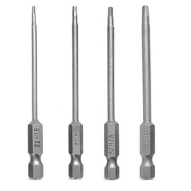 SKZIRI Hex Bit Set 4in1, Allen Wrench Drill Bit Set 1/4" Hex Shank 3" Long Screwdrivers Bit for RC Repair Electric Screwgun/Power Drill RC Hobby Tool Kit